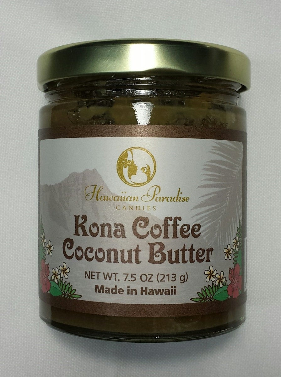 Kona Coffee Coconut Butter, 7.5 oz | Hawaiian Paradise Candies